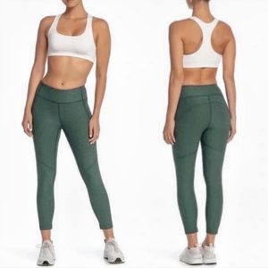 Outdoor Voices Heather Green Mid-Rise Leggings, Women's S